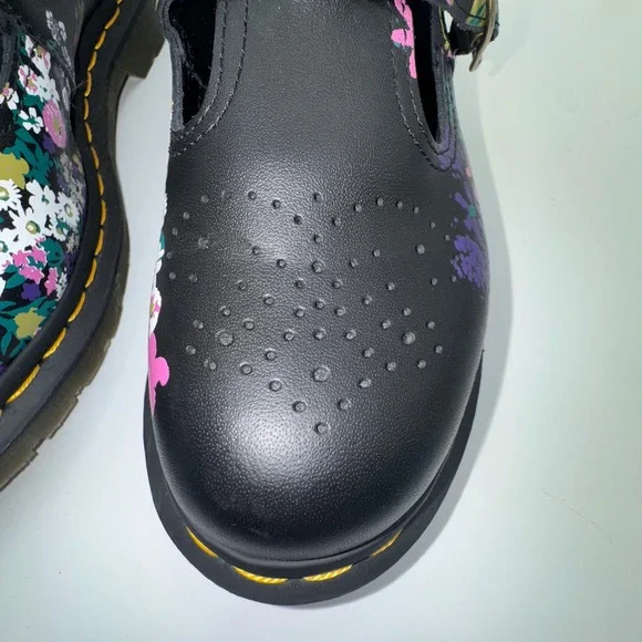 Dr Martens 8065 Vintage Floral Leather Mary Jane Shoes Women's 9 Double Buckle - Picture 6 of 15